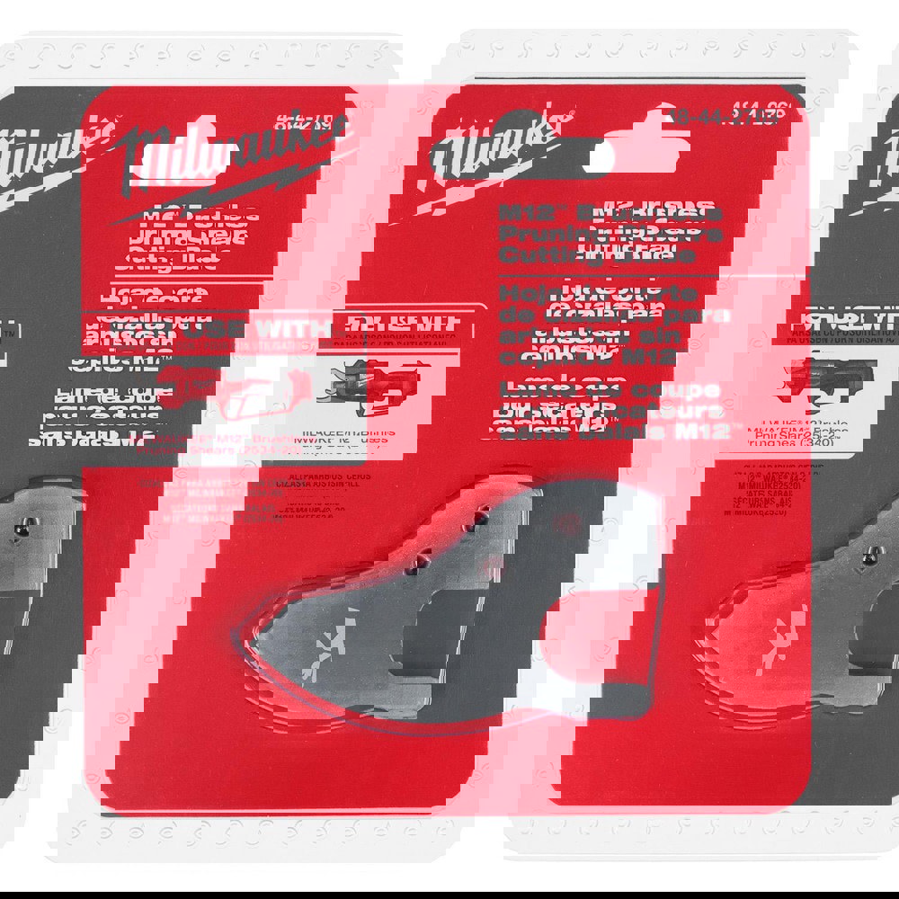 Handheld Shear & Nibbler Accessories; For Use With: MILWAUKEE. M12 Brushless Pruning Shears (2534-20) ; Includes: (1) M12 Brushless Pruning Shears Replacement Blade ; Type: Replacement Blades